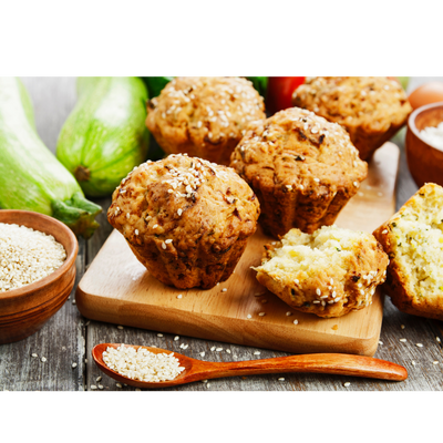 Zucchini Tahini Muffins